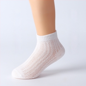 Șosete de copii din bumbac pentru vară, subțiri, respirabile, cu plasă, unisex
