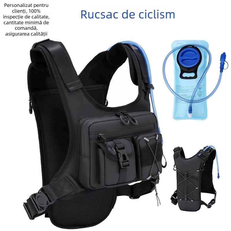 Rucsac pentru bicicletă pentru bărbați, husă frontală tactică, respirabil, impermeabil, multifuncțional