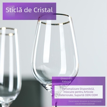 Pahar de vin roșu din cristal, pahar de șampanie cu picior înalt, stil INS — cadou de nuntă