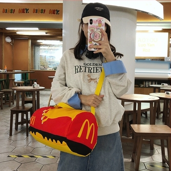 Geantă cilindrică din nylon și pânză pentru femei, stil urban casual, geantă crossbody, 2025 modă