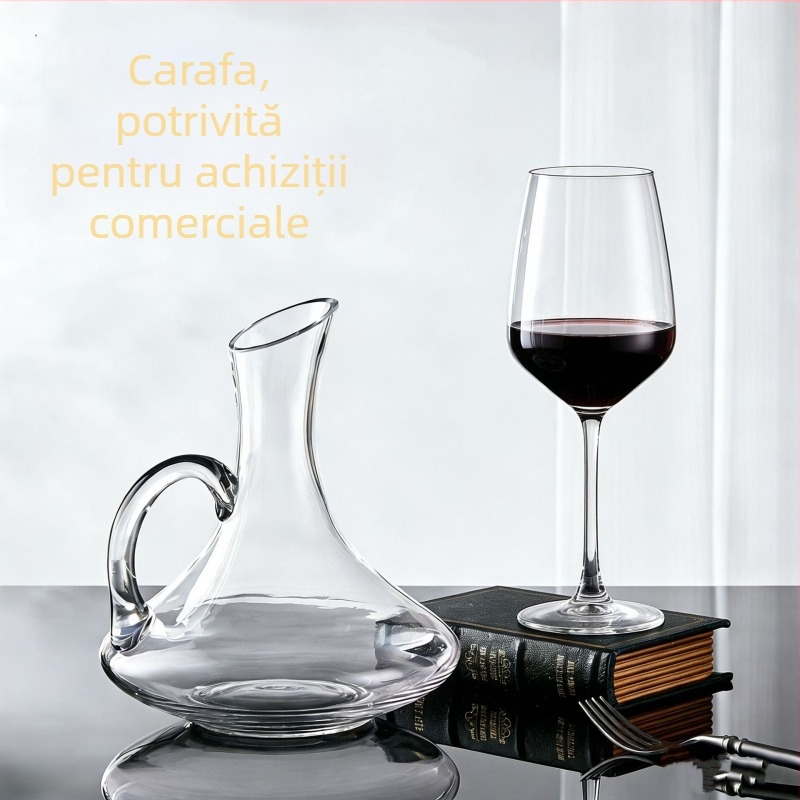 Set de decantare pentru vin din sticlă, capacitate mare, design modern minimalist