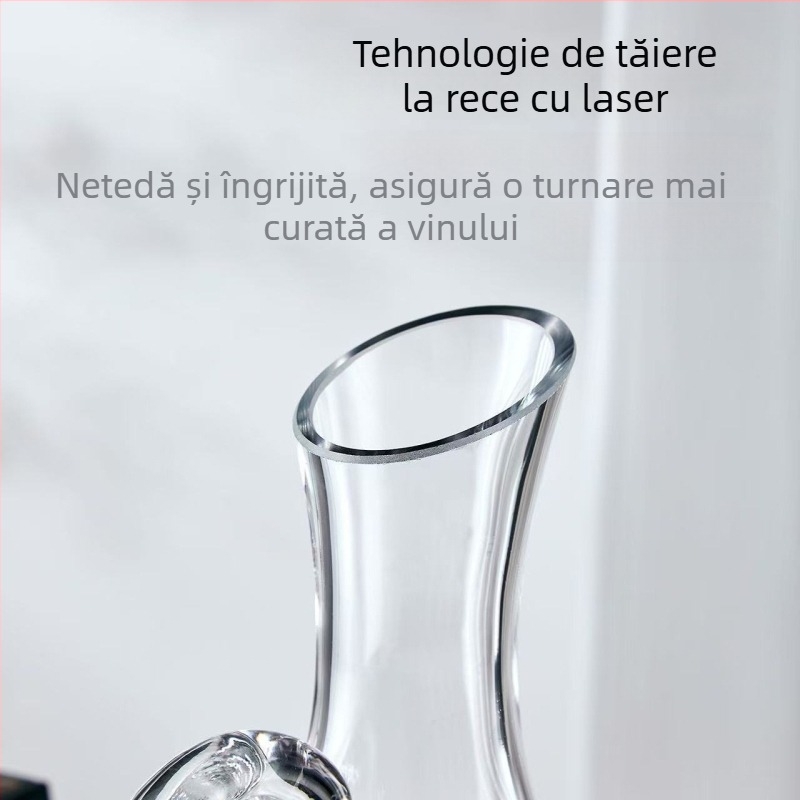 Set de decantare pentru vin din sticlă, capacitate mare, design modern minimalist