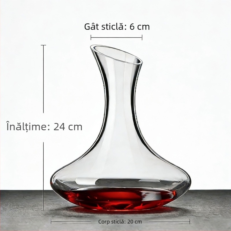 Set de decantare pentru vin din sticlă, capacitate mare, design modern minimalist