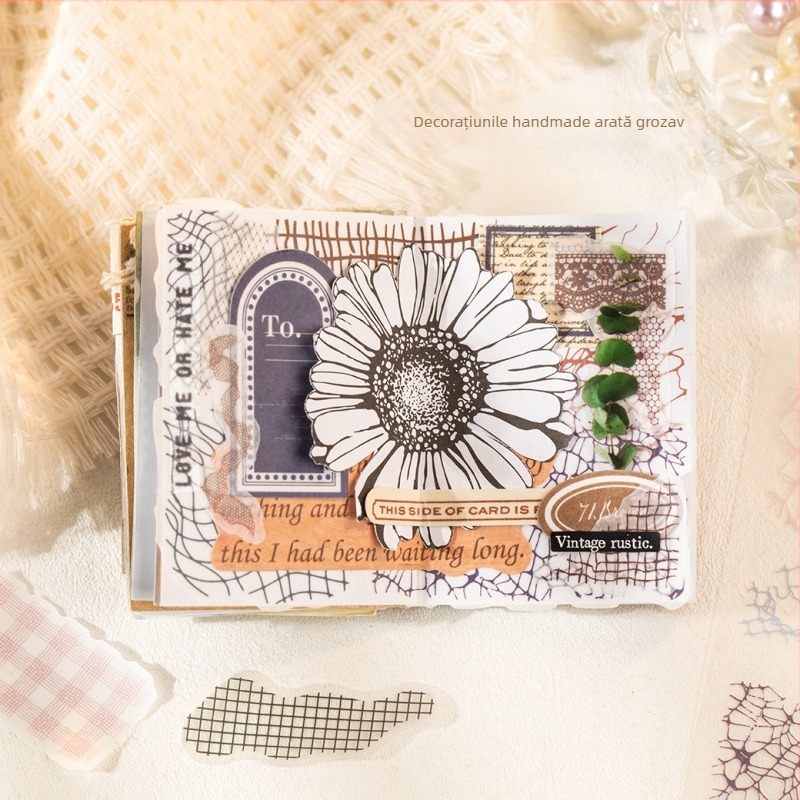 Carte cu autocolante ușor, cu motiv dreamcatcher și plasă vintage, pentru colaje DIY