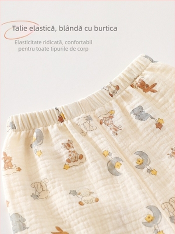 Set din două piese, bumbac imprimat, mâneci scurte, vară, pentru copii, unisex