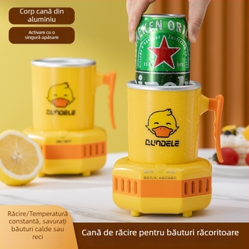 Cană portabilă duală pentru răcire și încălzire, mini cană compactă pentru bere, băuturi și produse lactate