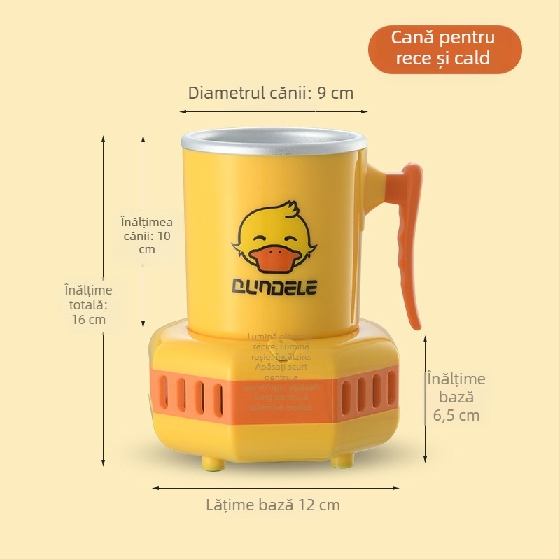 Cană portabilă duală pentru răcire și încălzire, mini cană compactă pentru bere, băuturi și produse lactate