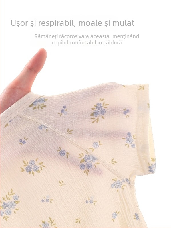 Salopetă pentru nou-născuți cu mâneci lungi, primăvară-vară, țesătură Zou Zou, unisex