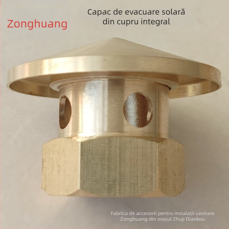 Capac de ventilație din alamă de 1/2 inch pentru boiler și ventilația rezervorului – accesorii pentru încălzire solară a apei