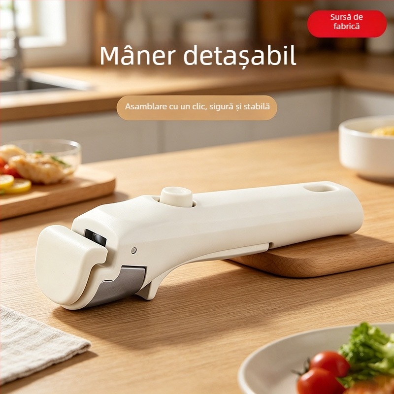 Mâner detașabil personalizat pentru oale, clemă universală și eliberare rapidă, mâner de oală multifuncțional