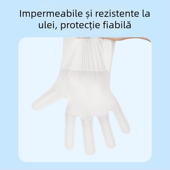 Mănuși de unică folosință, groase, pentru mâncat raci, rezistente la ulei și murdărie, din plastic, alimentare