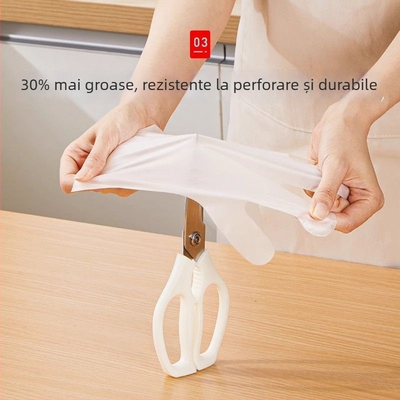 Mănuși de unică folosință, groase, pentru mâncat raci, rezistente la ulei și murdărie, din plastic, alimentare