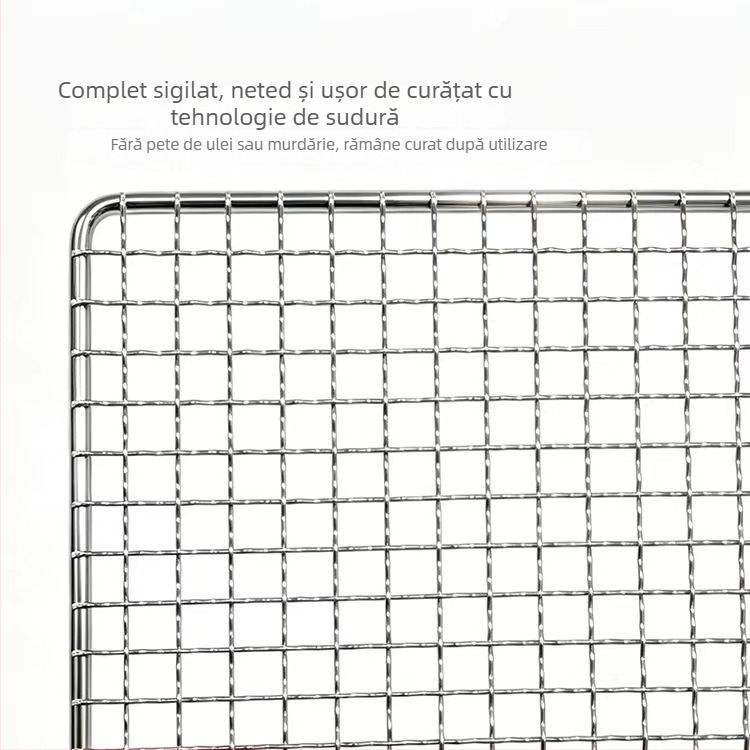 Grilă mare pentru cuptor din oțel inoxidabil 304, plasă cu găuri pătrate 780×540 mm, grilă de uscare