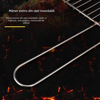 Grilă din oțel inoxidabil cu mâner, grill vertical cu un singur strat pentru carne și legume