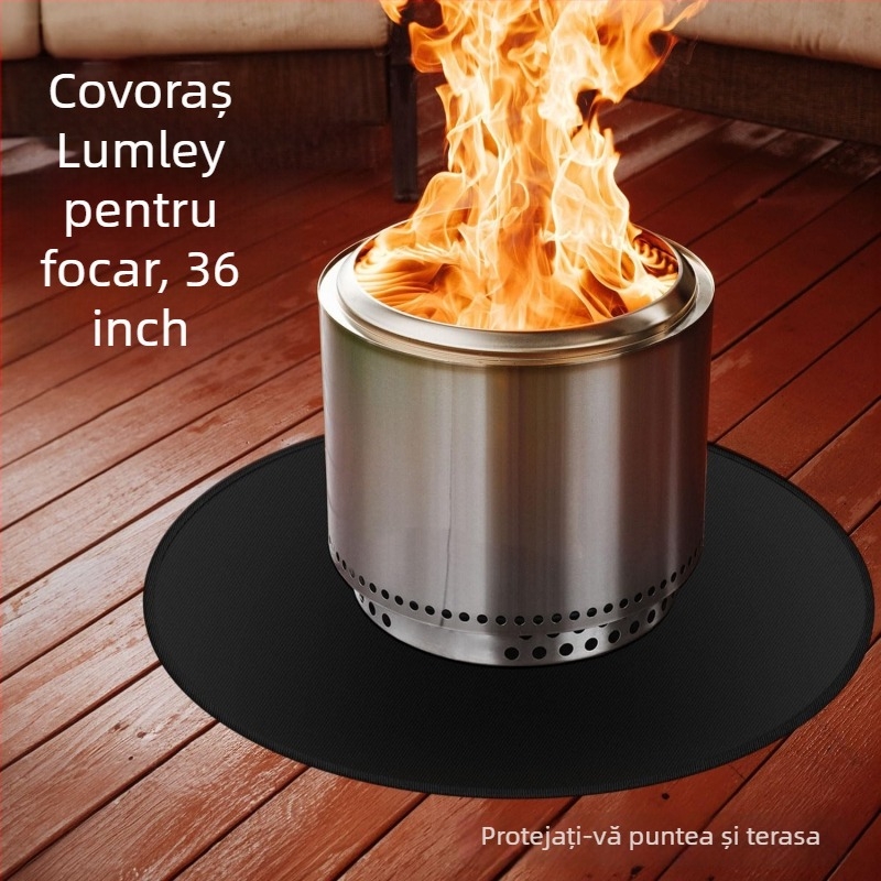 Covoraș rezistent la ulei și pete, antiaderent, ignifug și izolație termică pentru terasă și grătar; fibră de sticlă cu silicon