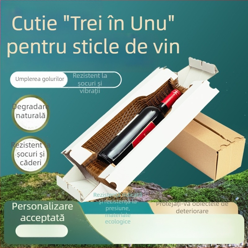 Cutie personalizată de ambalare a băuturilor all-in-one (trei în unu), din carton fagure