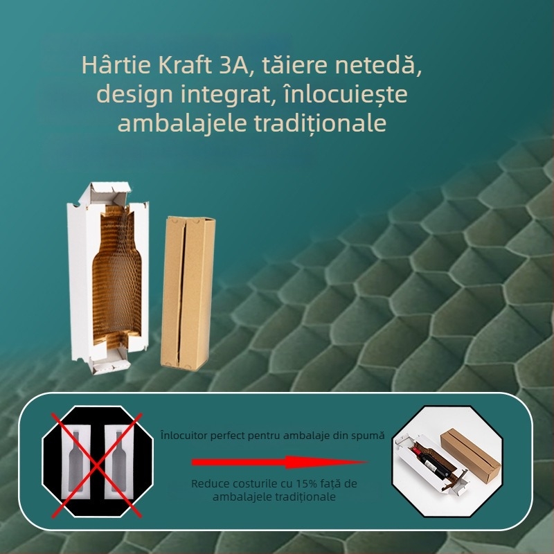 Cutie personalizată de ambalare a băuturilor all-in-one (trei în unu), din carton fagure