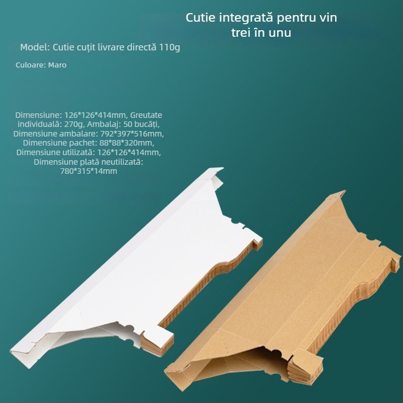Cutie personalizată de ambalare a băuturilor all-in-one (trei în unu), din carton fagure