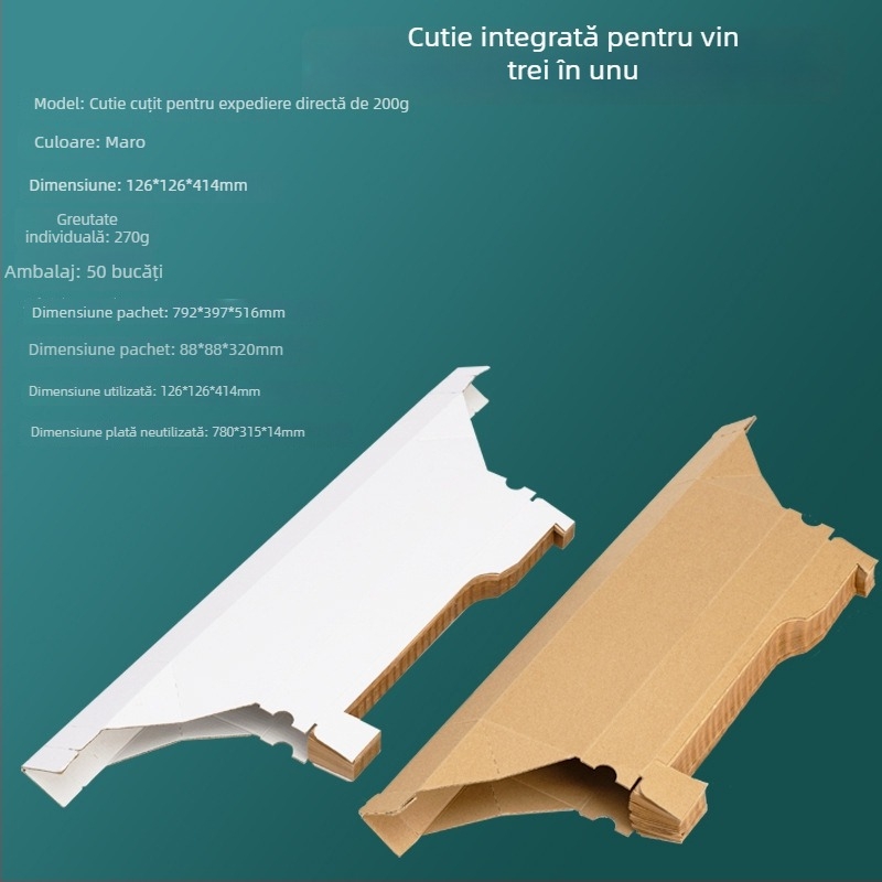 Cutie personalizată de ambalare a băuturilor all-in-one (trei în unu), din carton fagure