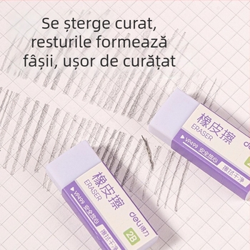 Deli Nano radieră VP499 – Radieră pătrată din PVC pentru creioane și uz școlar