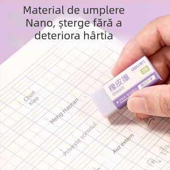 Deli Nano radieră VP499 – Radieră pătrată din PVC pentru creioane și uz școlar