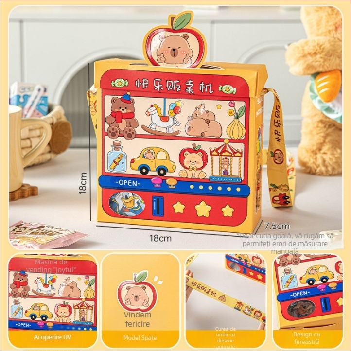 Pungi pentru ambalarea bomboanelor și cutii pentru gustări, sacoșe de cadouri goale cu design desene animate pentru grădiniță