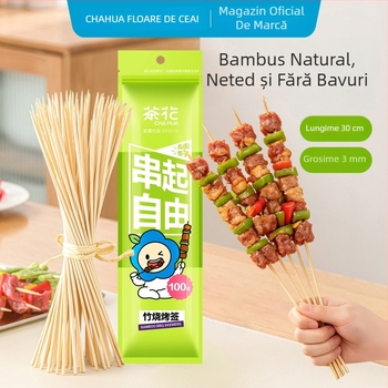 Camellia bețișoare de bambus de unică folosință pentru grătar, picnic, mâncare prăjită, frigărui de carne, Oden, pui Bobo, bețișe cu caramel Candied Haws