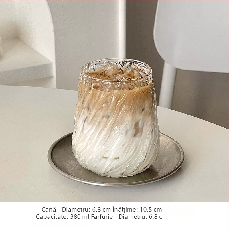 CEAȘĂ de cafea din sticlă cu capacitate mare, rezistentă la căldură, stil retro, cu urechi pentru agățare