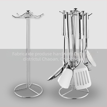 Set de 7 ustensile de bucătărie din oțel inoxidabil, cu spatule și linguri pentru uz casnic