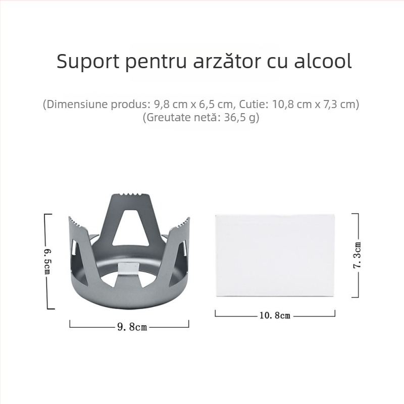 Aragaz portabil cu alcool lichid, cu suport pentru camping, picnic, ciclism, grătar, pescuit și fierberea apei