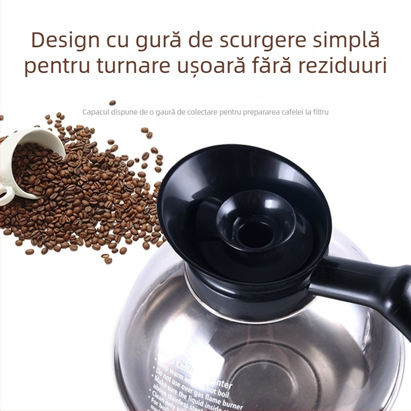 Sistem izolat de cafea cu două recipiente și funcție de încălzire, bază din oțel inoxidabil, pentru bar și cafenea