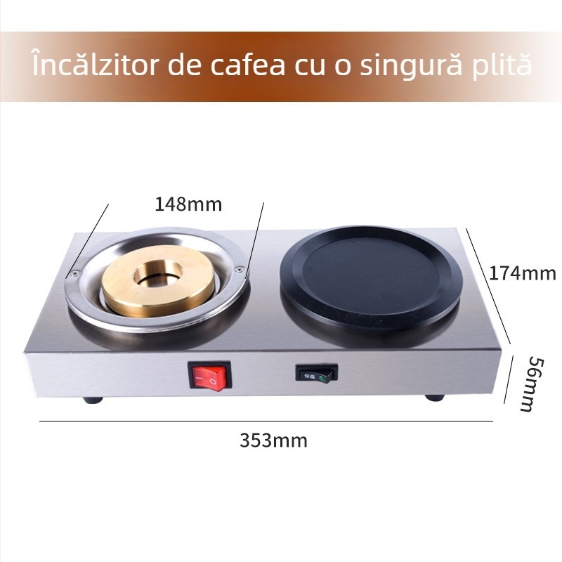Sistem izolat de cafea cu două recipiente și funcție de încălzire, bază din oțel inoxidabil, pentru bar și cafenea
