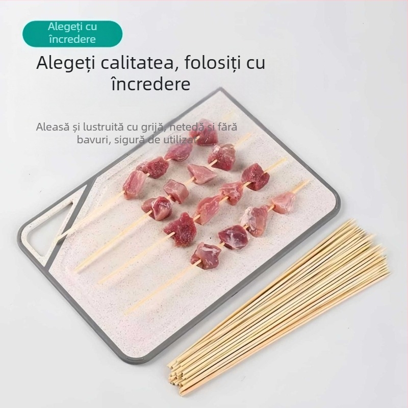 Bețișoare din bambus de înaltă calitate, pentru grătar, uz casnic și comercial, ideale pentru frigărui prăjite