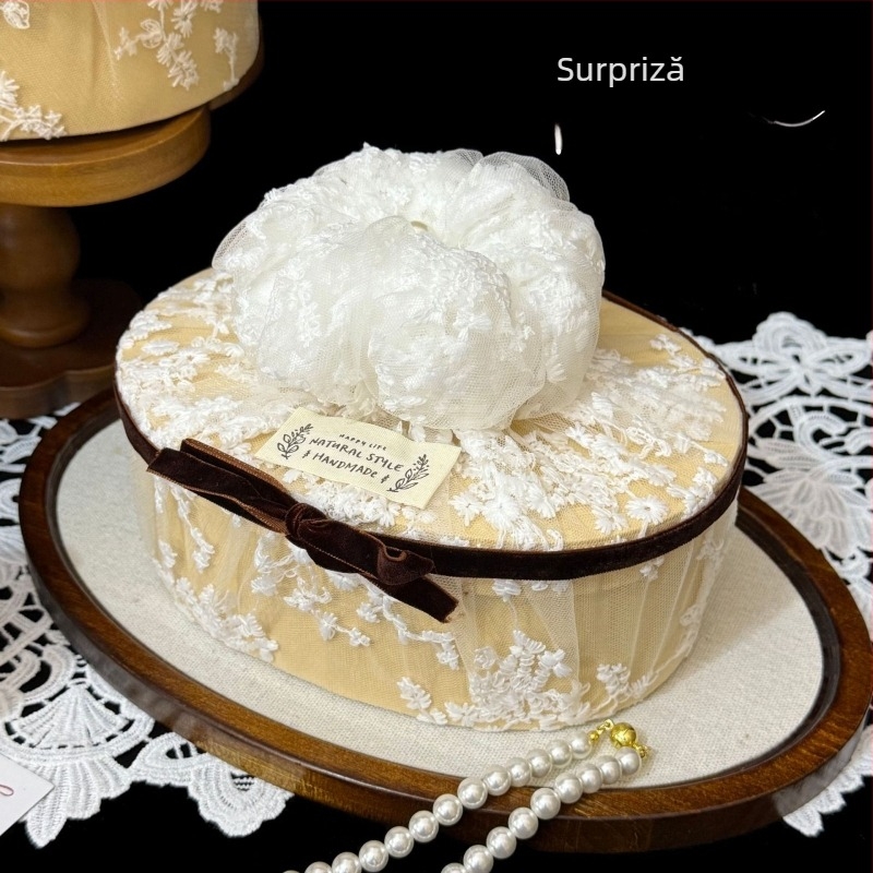 Furoshiki din dantelă pentru nunți – cutie de bomboane, ambalaj cadou elegant