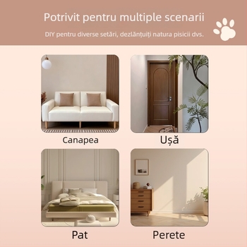 Tavă de zgâriere pentru pisici, rezistentă la uzură, autocolant adeziv pentru protecție canapea și ușă