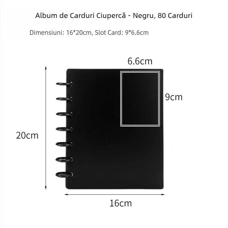 Album Polaroid A5 cu găuri în formă de ciupercă, pentru colecționare și depozitare a cardurilor mici
