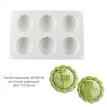Formă rotundă din silicon pentru mooncakes, mousse, umplere cu ciocolată și înghețată