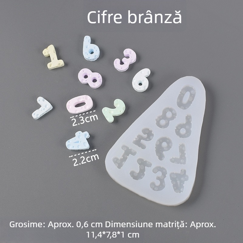 Formă din silicon DIY pentru brânză, potrivită pentru rășină picurată, gips, lumânări parfumate, prăjituri de ciocolată și decorare pentru coacere