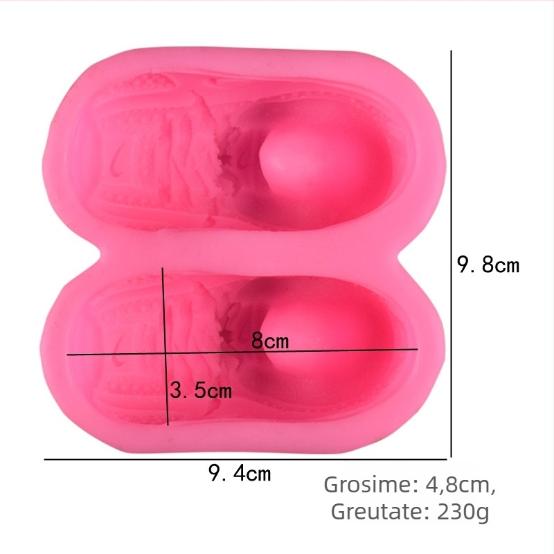Nouă forme din silicon 3D pentru fondant pantofi sport, formă de piatră de ipsos pentru difuzor de aromă în mașină – patiserie DIY