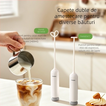 FaSoLa Spumator electric de lapte pentru uz casnic, tel de mână fără fir pentru cafea și lapte pudră