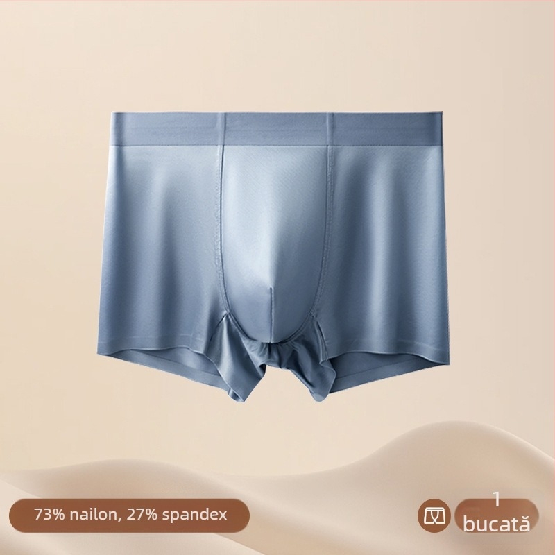 Boxer briefs bărbați din satin de gheață, respirabil, antibacterian, fără cusături
