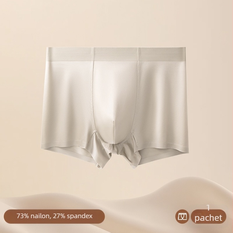 Boxer briefs bărbați din satin de gheață, respirabil, antibacterian, fără cusături