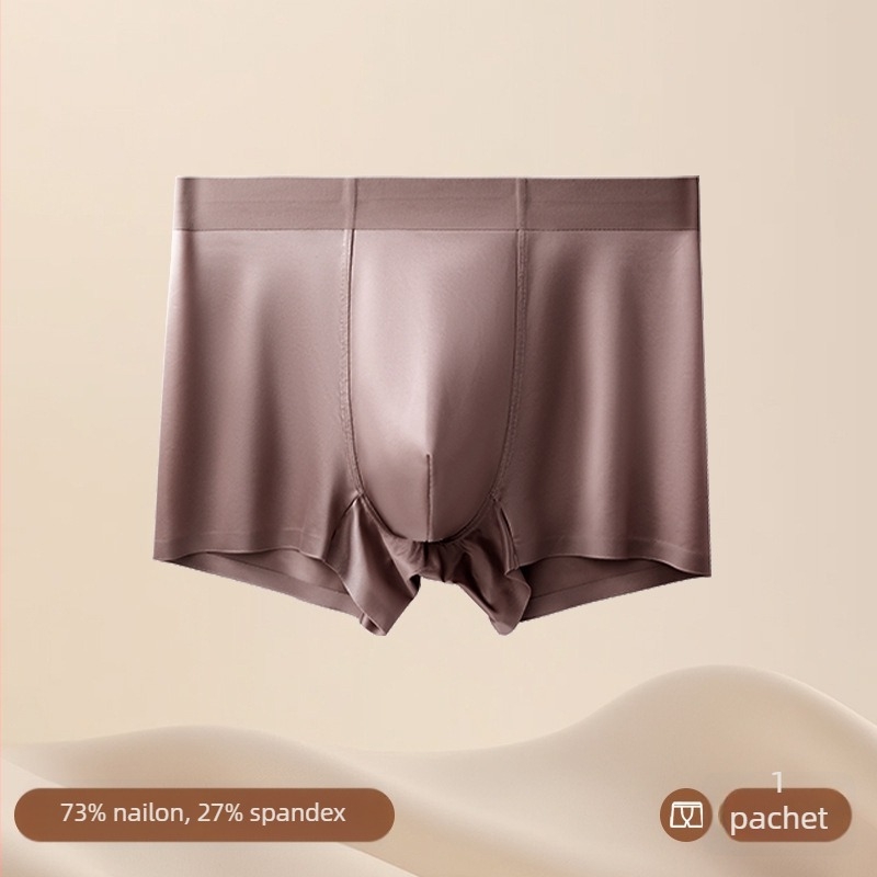 Boxer briefs bărbați din satin de gheață, respirabil, antibacterian, fără cusături