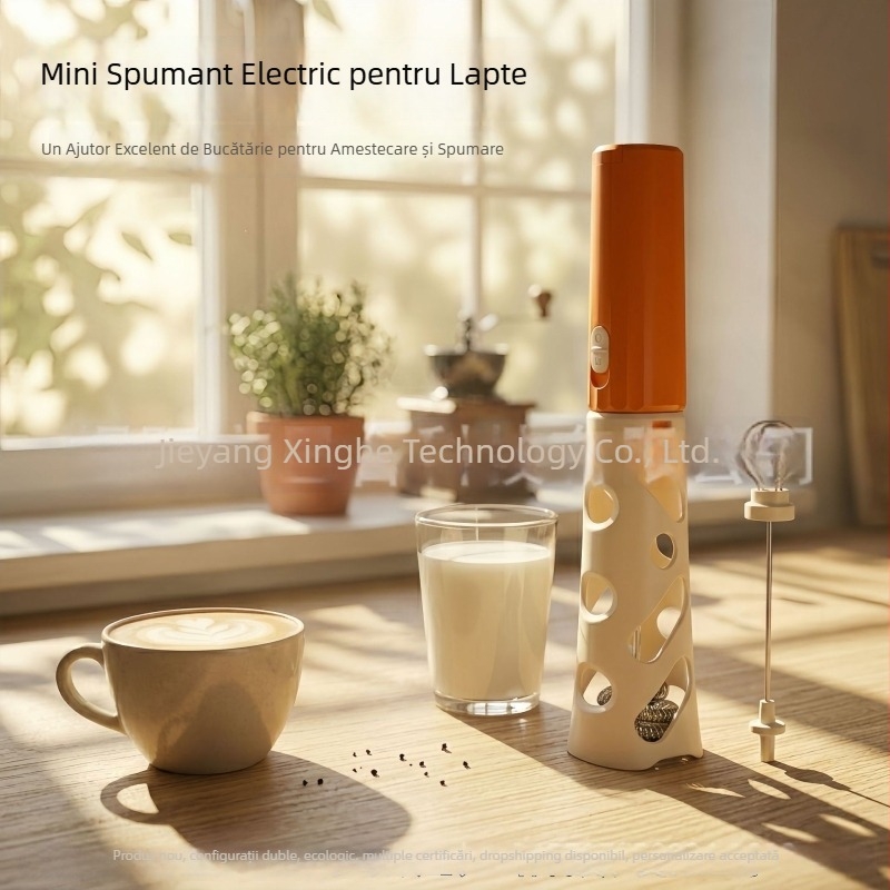 Amestecător electric pentru cafea, spumator de lapte USB reîncărcabil, dispozitiv portabil pentru uz casnic