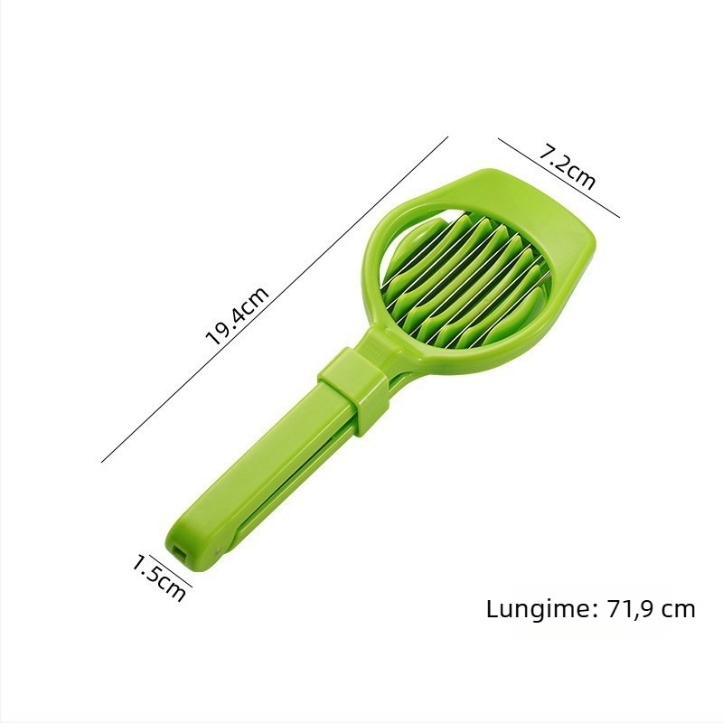Tăietor creativ pentru curmale roșii; tăietor multifuncțional pentru ciuperci și căpșuni; tăietor de ou portabil; un instrument de bucătărie compact