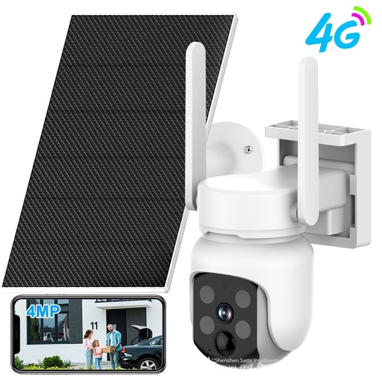 Cameră 4G cu gimbal, alimentată prin baterie, supraveghere HD, zoom optic, IP66 rezistentă la apă, vizualizare nocturnă HD, wireless pentru interior și exterior