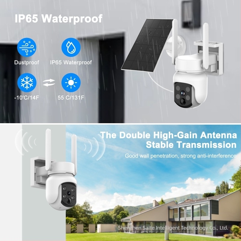 Cameră 4G cu gimbal, alimentată prin baterie, supraveghere HD, zoom optic, IP66 rezistentă la apă, vizualizare nocturnă HD, wireless pentru interior și exterior