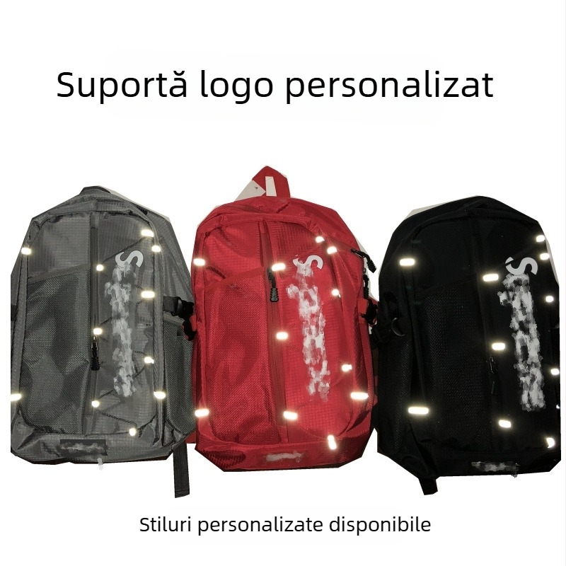 Rucsac din nylon reflectorizant, stil streetwear, unisex, inspirat de Harajuku Ulzzang, pentru călătorii și utilizare zilnică