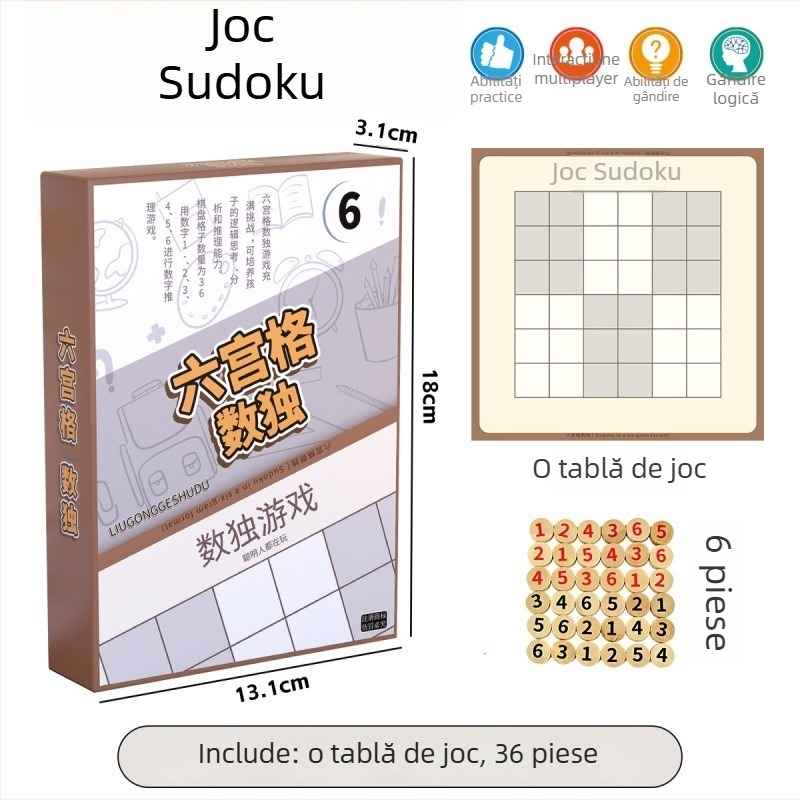 Set portabil de jocuri de masă pentru copii — Flying Checkers, Beast Chess, Șah Chinezesc, Snake Chess, Steag Militar și Go