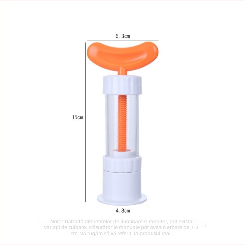 Presă de usturoi manuală pentru uz casnic, cu mecanism rotativ, curățător de usturoi și piure de usturoi
